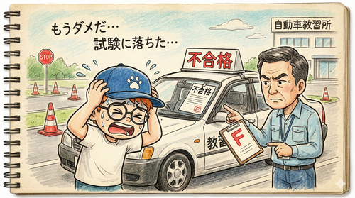 教習車とコーン