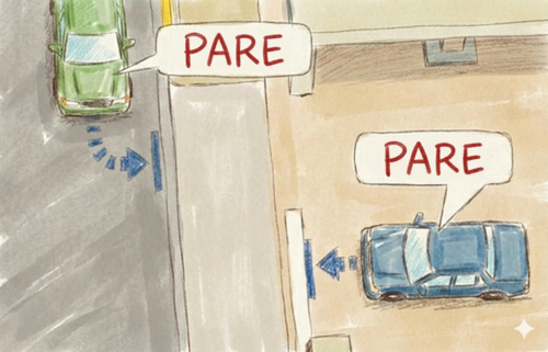 Regras ao cruzar a calçada